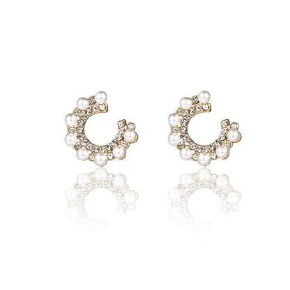 925 Silver Bow Earrings with Pearl Heart and Tassels