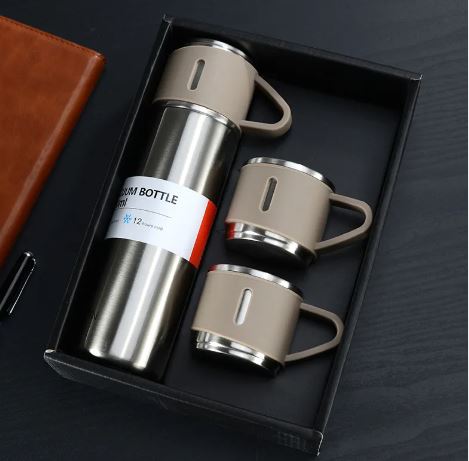 Stainless Steel Vacuum Insulated Bottle Set – Hot & Cold Thermos