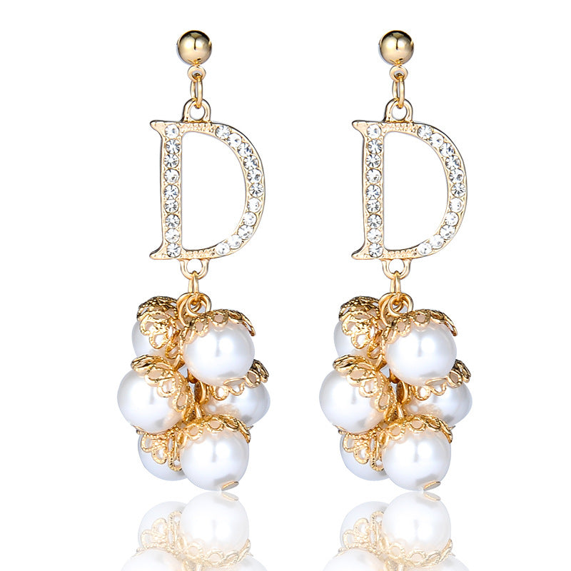 925 Silver Bow Earrings with Pearl Heart and Tassels