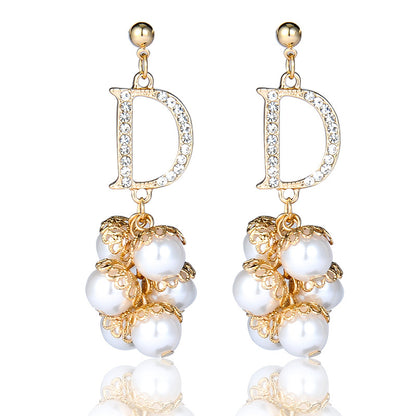 925 Silver Bow Earrings with Pearl Heart and Tassels