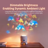 LED Ocean Projector Light, 360° Rotating Dynamic Night Light, USB Powered Ambient Lamp, Decorative Lighting for Game,Living Room
