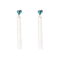 Japanese Style Heart Pearl Beaded Clip-On Earrings