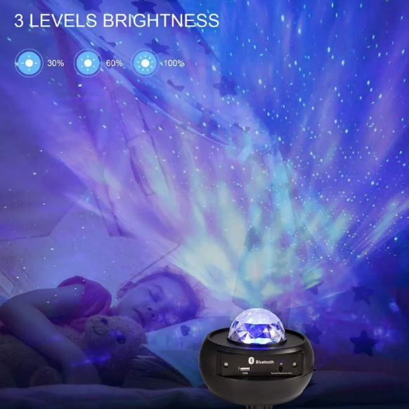 Indoor Starry Sky Projector Lamp with Bluetooth and USB Power
