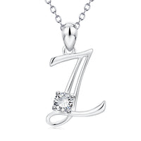 YFN Initial Necklace Sterling Silver Letter Z Alphabet Pendant Jewelry for Women