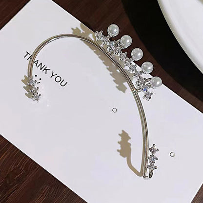 Heart Pearl 925 Silver Needle Earrings with Tassels