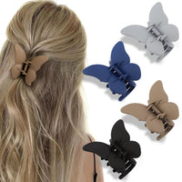 FlutterGrip Matte Hair Clips - 4 Pack For All Hair Types