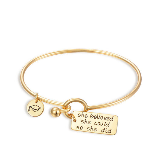 Fashion Graduation Bracelet for Women - S925 Silver & 9K Gold