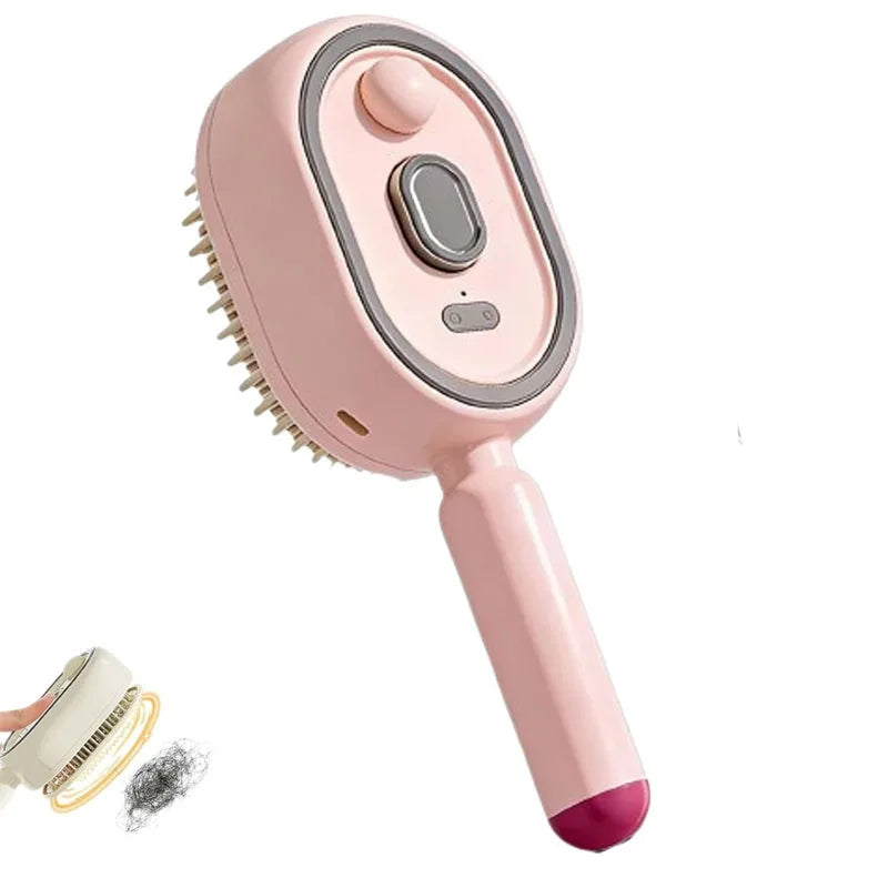 3-in-1 Electric Spray Scalp Massager Comb – Steam, Oil & Self-Cleaning