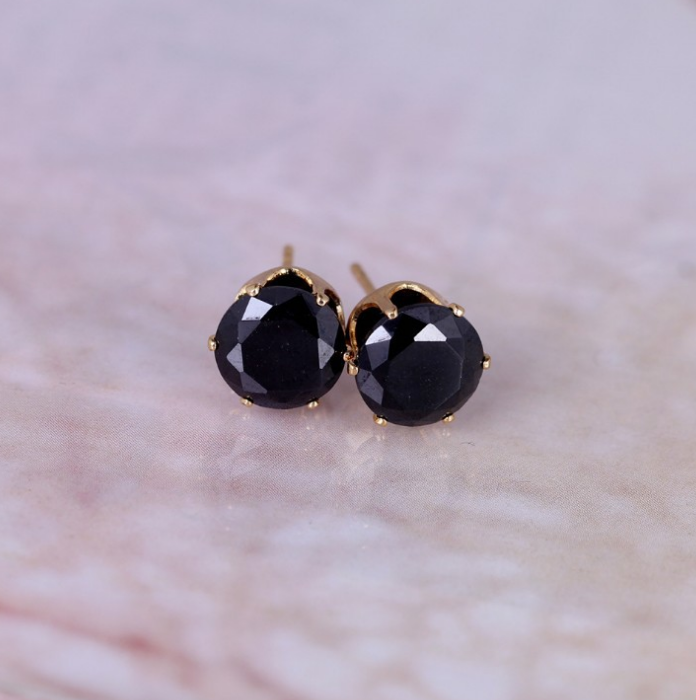 Korean Fashion Stud Earrings with Colorful Zirconia