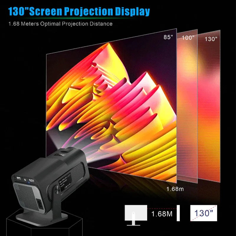 HY320 home bedroom portable projector 1080P business office projector wall projection mini portable