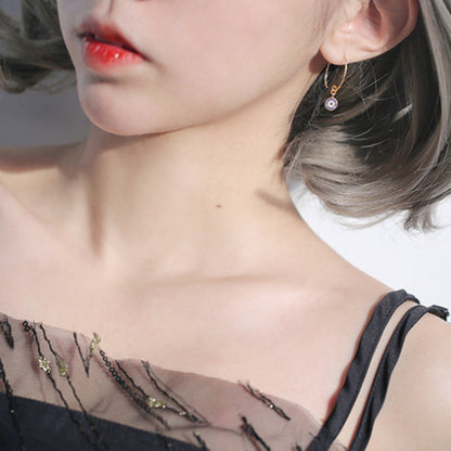S925 Silver Devil Eye Earrings - Vintage Creative Design