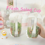 Fresh Salad Meal Shaker Cup – Portable Salad Container with Fork