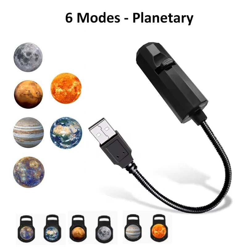 LED Star Galaxy Projector – Moon & Earth Night Light
